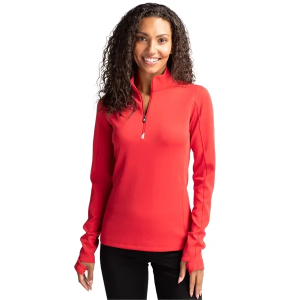 Cutter & Buck Traverse Stretch Eco Quarter Zip Womens Pullover